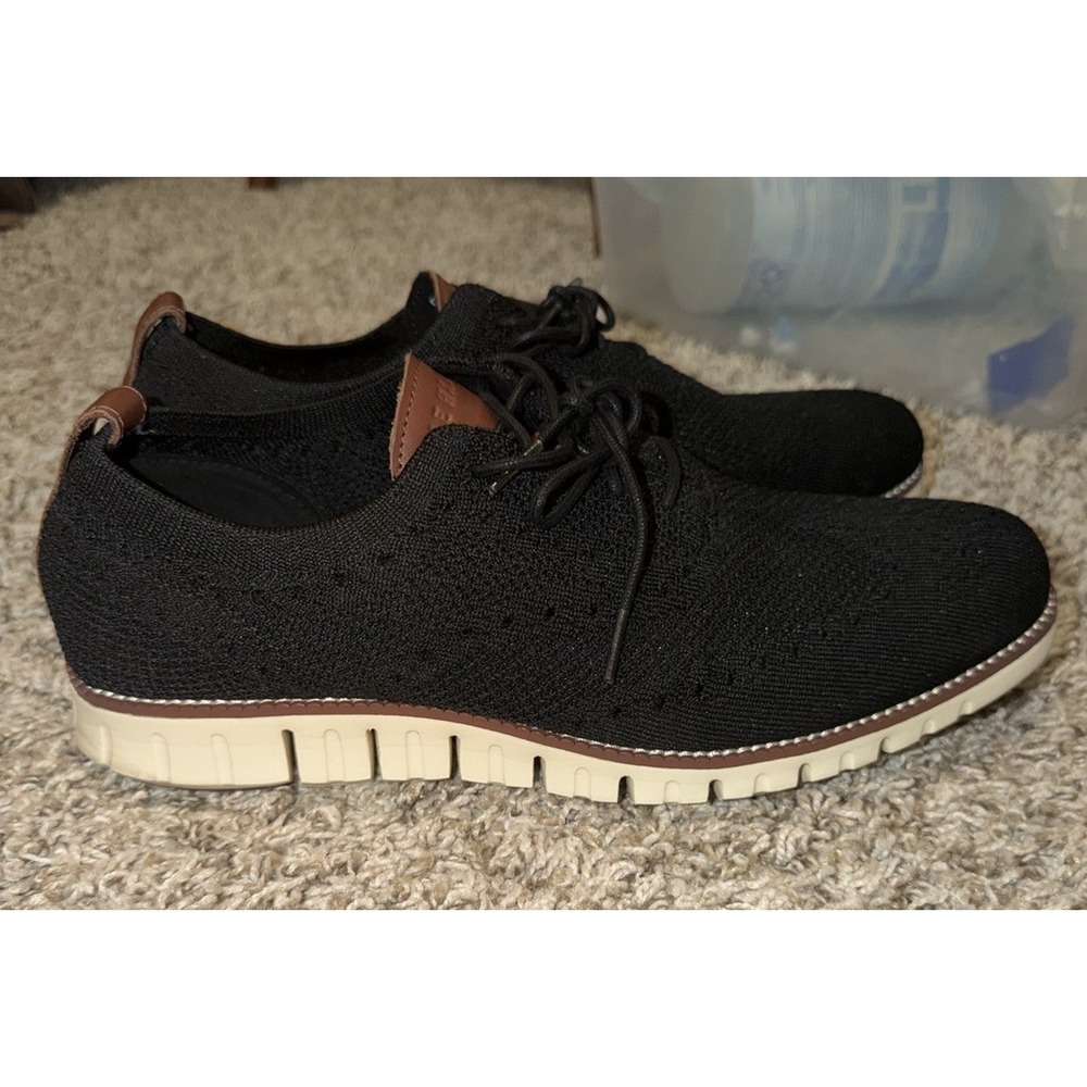 Cole Haan Zerogrand Shoes Mens Size 11 Black Knit Casual Comfort Sneakers C24948